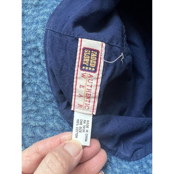 Vintage Faded Glory Y2K Bucket Hat Blue Denim Casual Grunge Streetwear Indie - Picture 6 of 6
